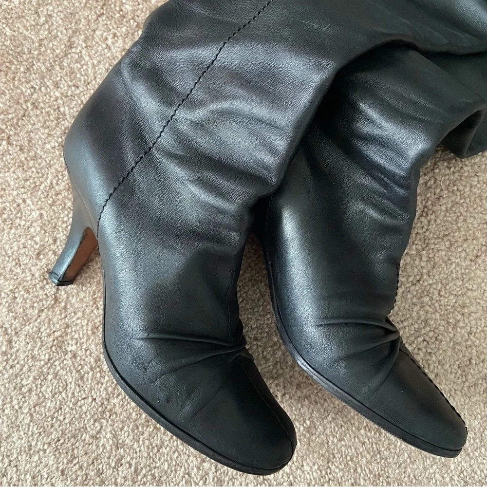 Louis Vuitton Leather Tall Stiletto Boots